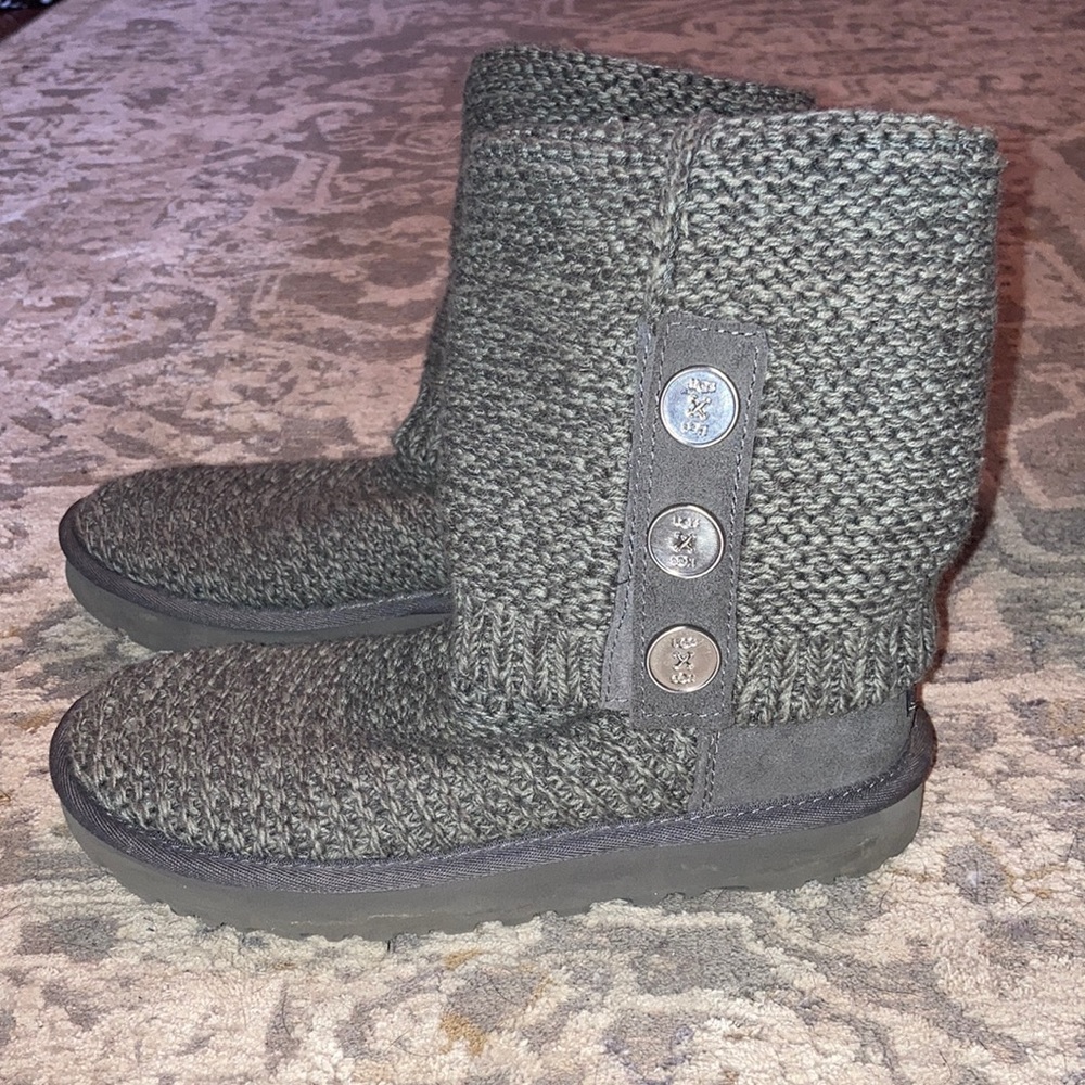 UGG Grey Knit Boots